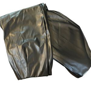 Antthony Black Faux Leather Pants